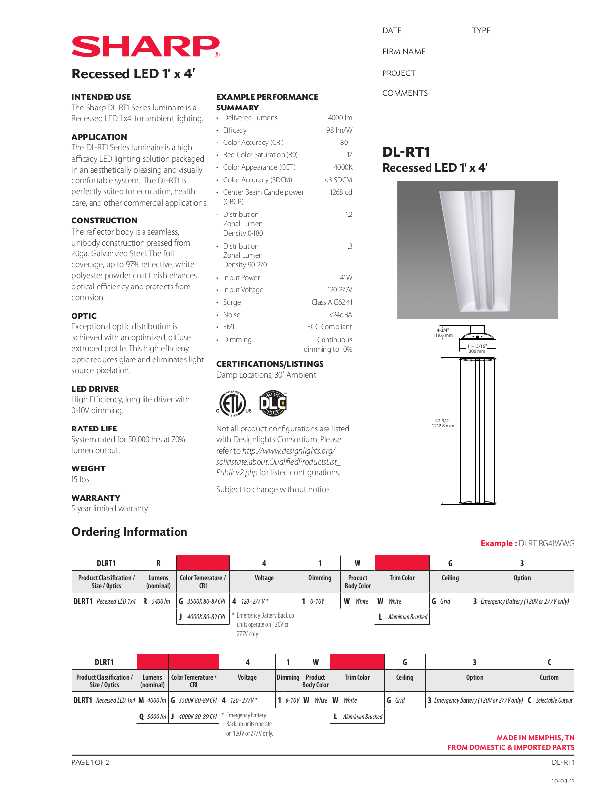 Sharp DL-RT1 User Manual