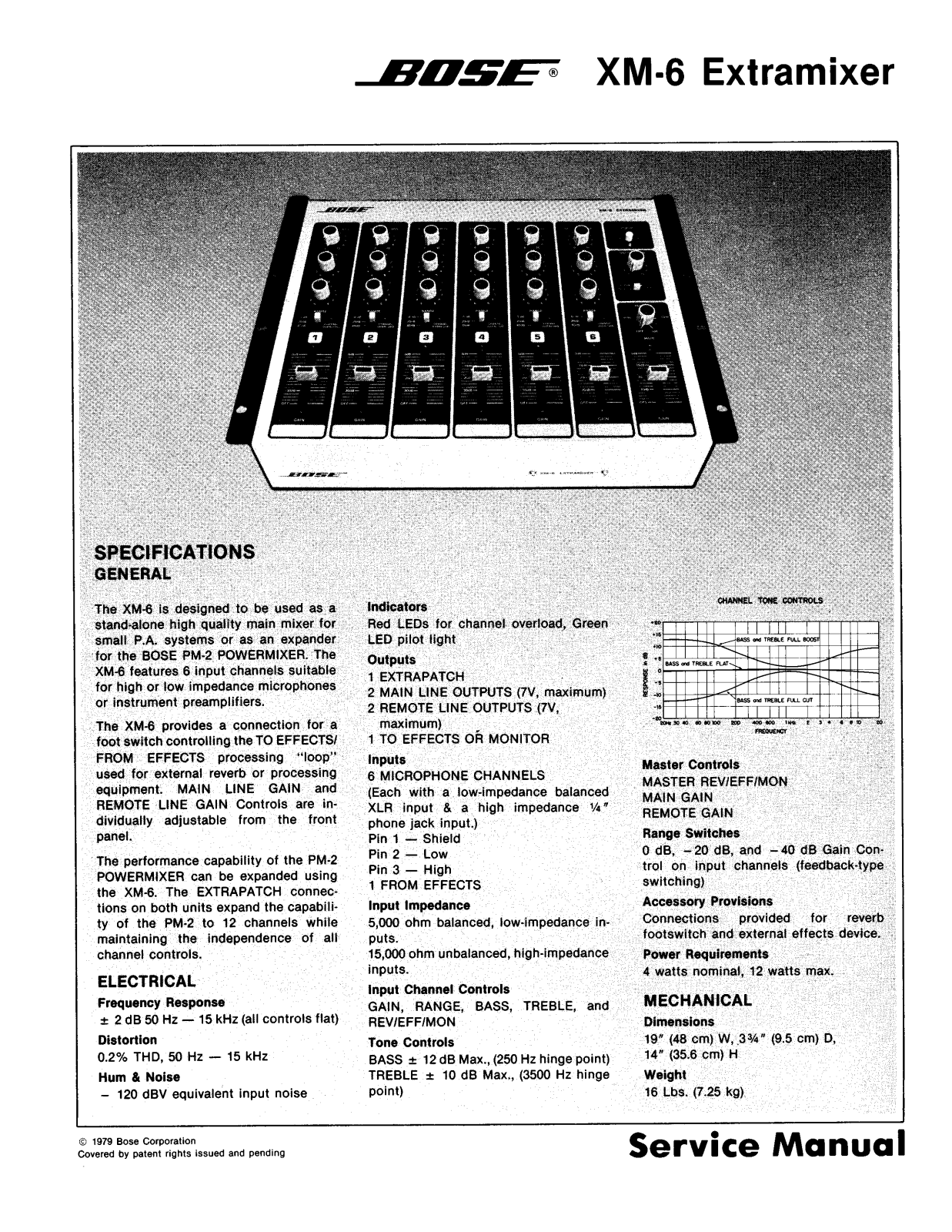 BOSE XM-6 EXTRAMIXER Schematic