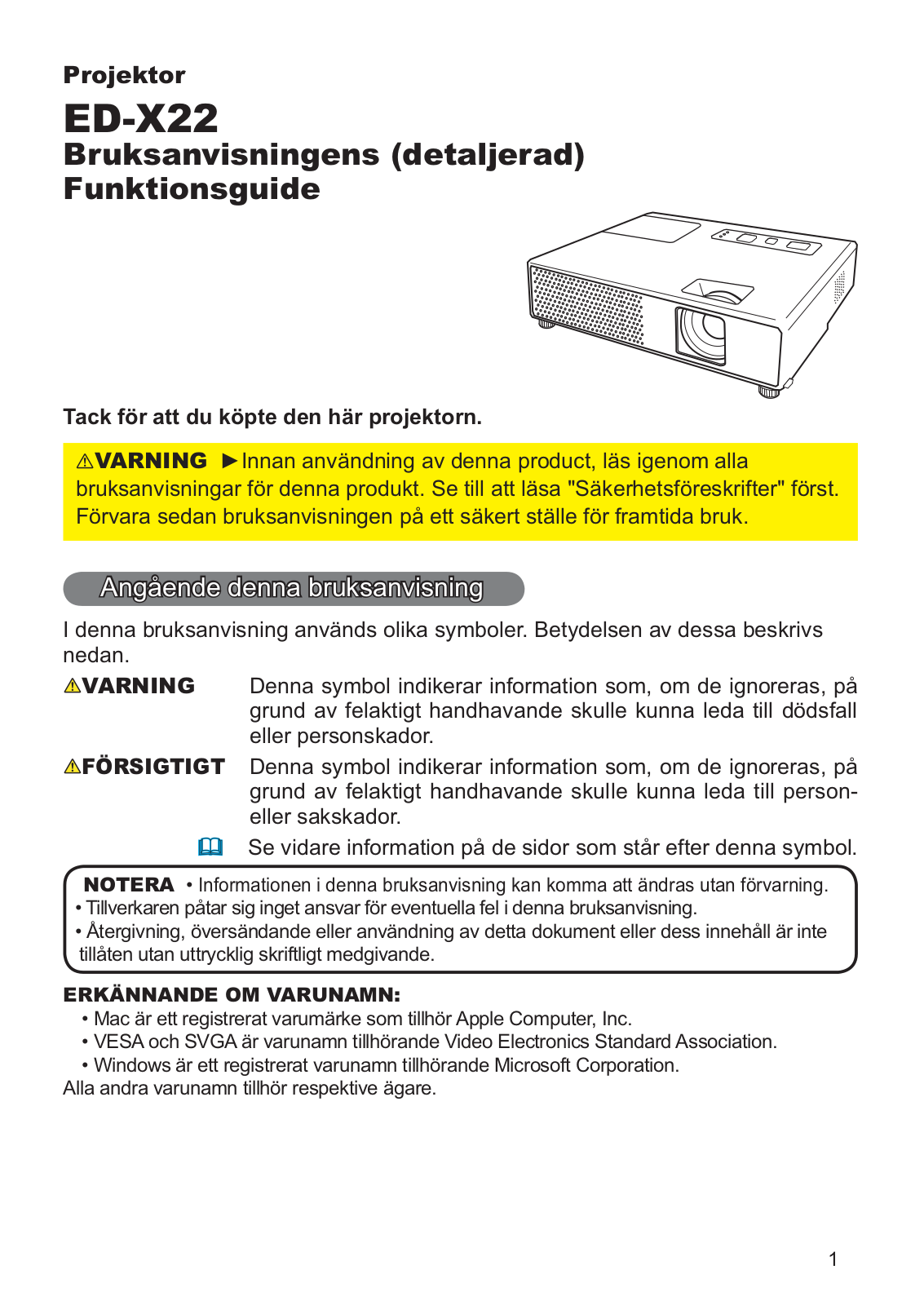 Hitachi ED-X22EF User Manual