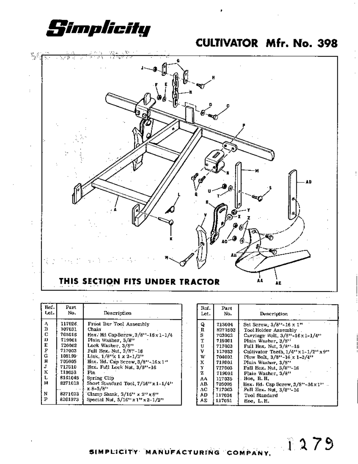 Simplicity 398 User Manual