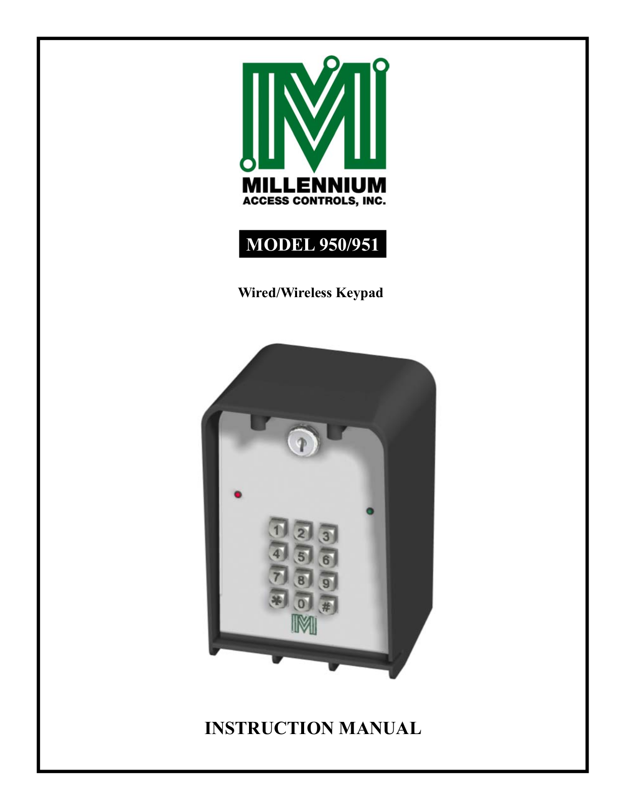 Millenium 950, 951 Instruction Manual - ManualMachine.com