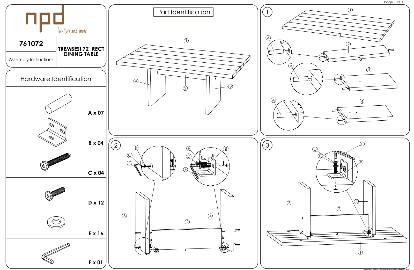 New Pacific Direct 761072 User Manual