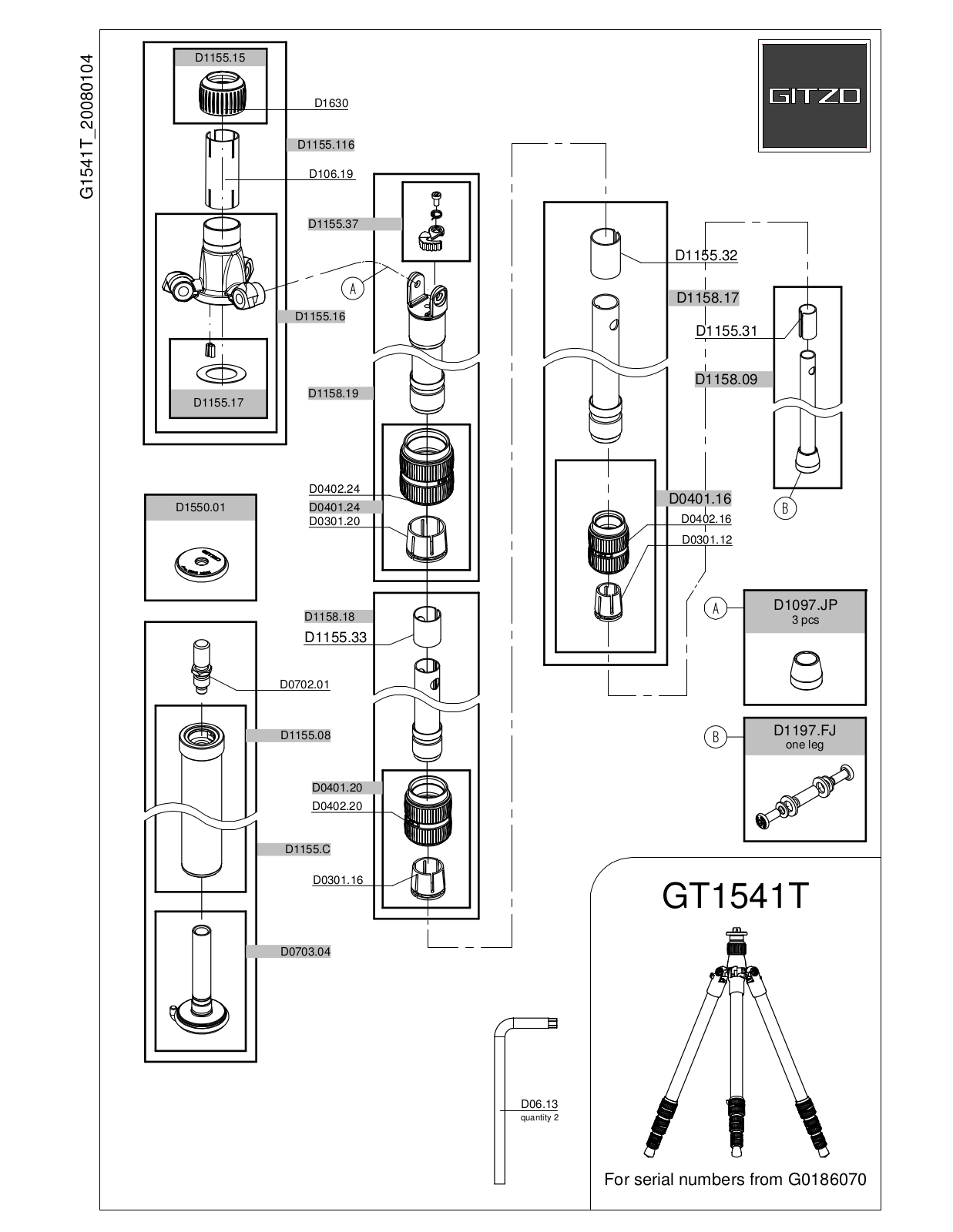 Gitzo GT1541T User Manual