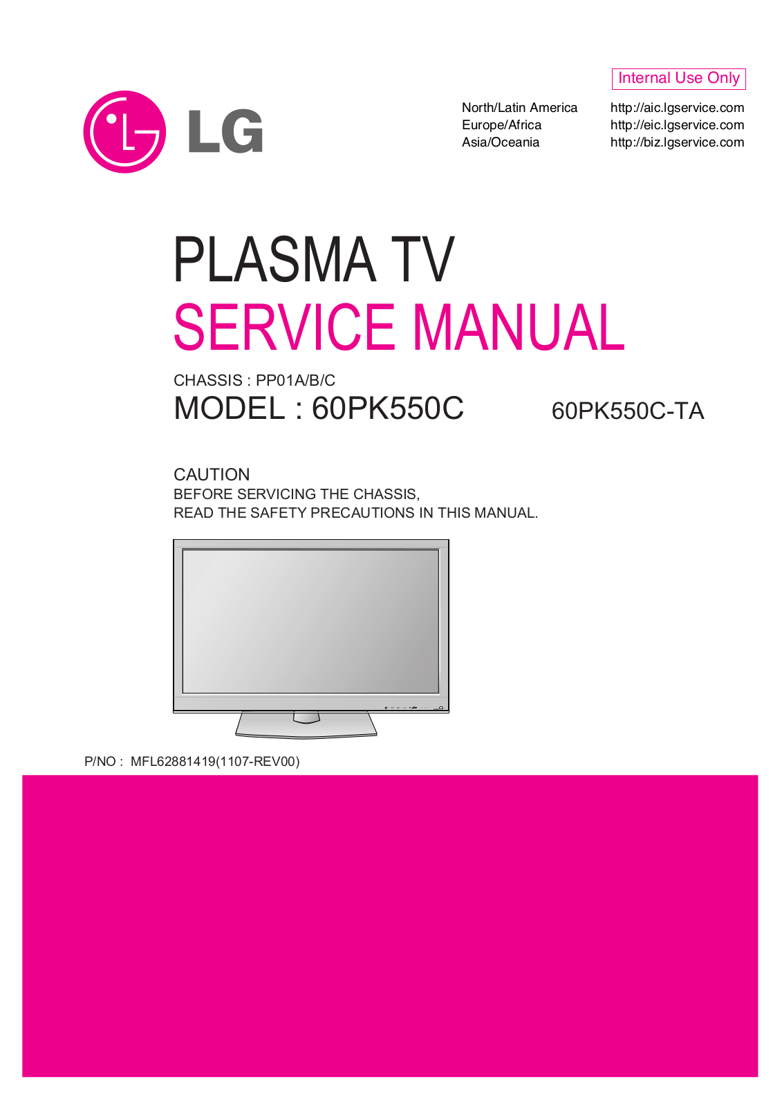 LG 60PK550C Schematic