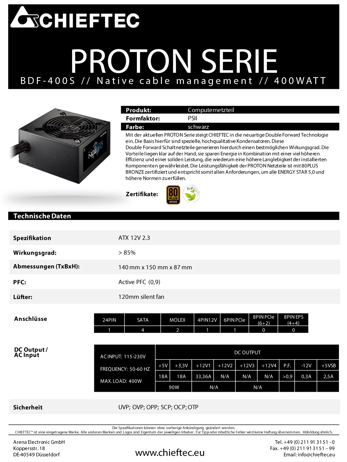 Chieftec BDF-400S User Manual