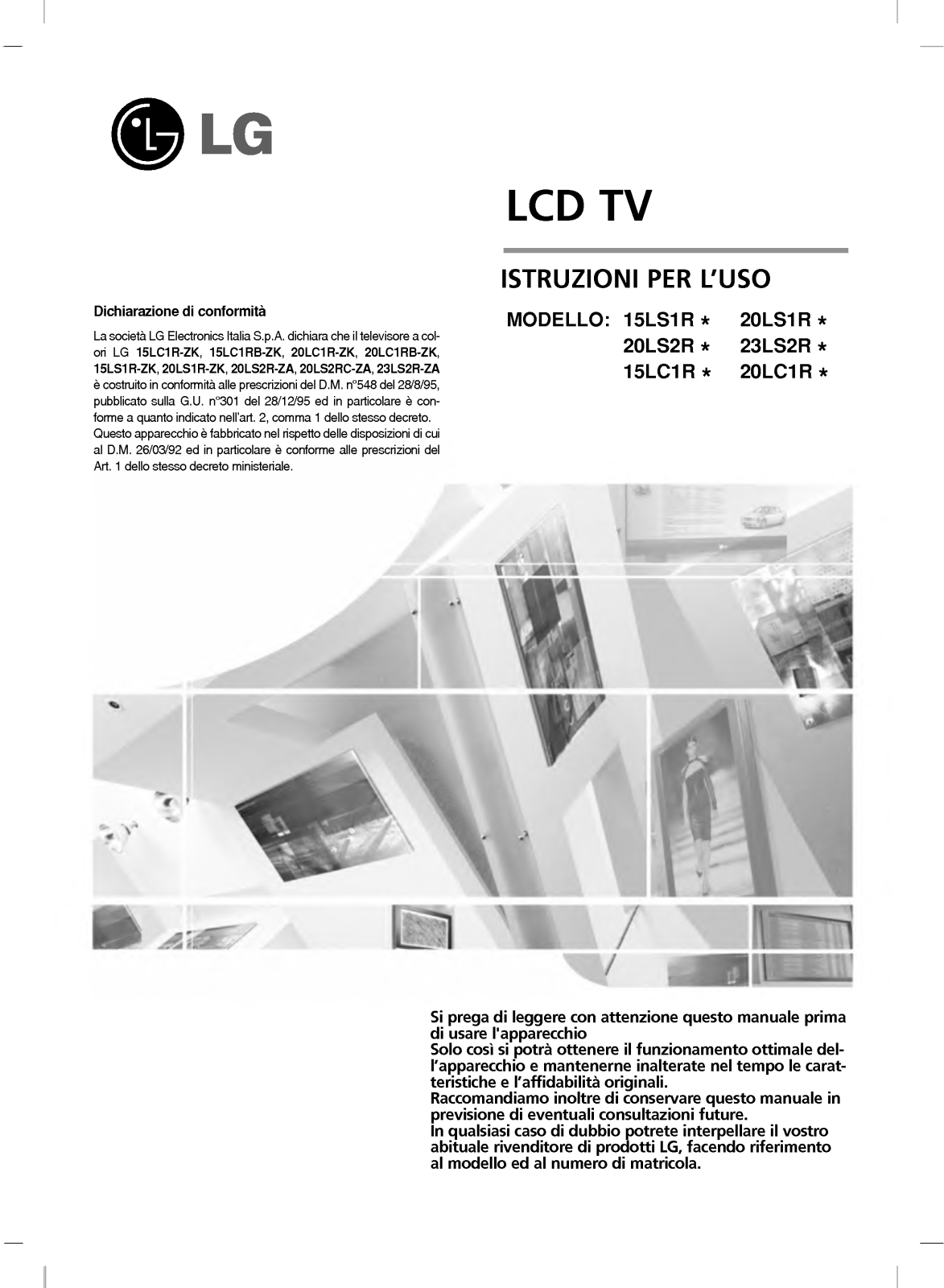 Lg 20LS2R, 15LS1R, 15LC1R, 20LS1r, 23LS2R User Manual