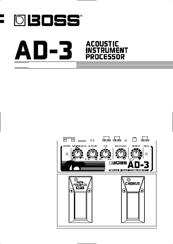 Boss AD3 Owner’s Manual