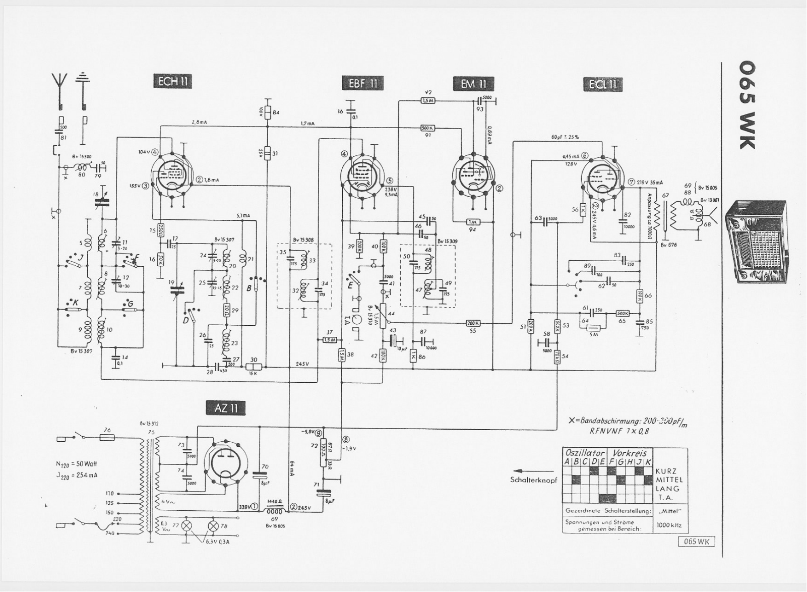 Telefunken 065-WK Schematic