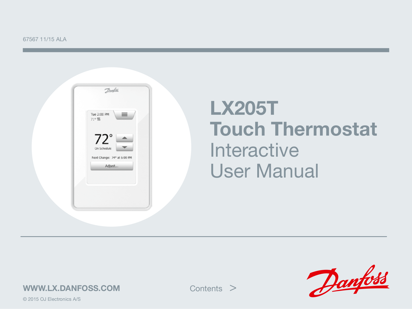 Danfoss LX205T Operating guide