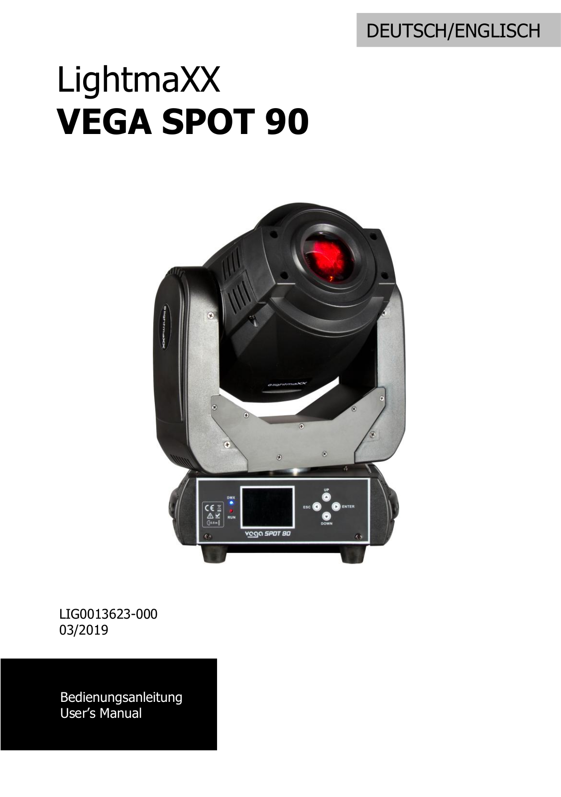 Lightmaxx VEGA SPOT 90 User Manual