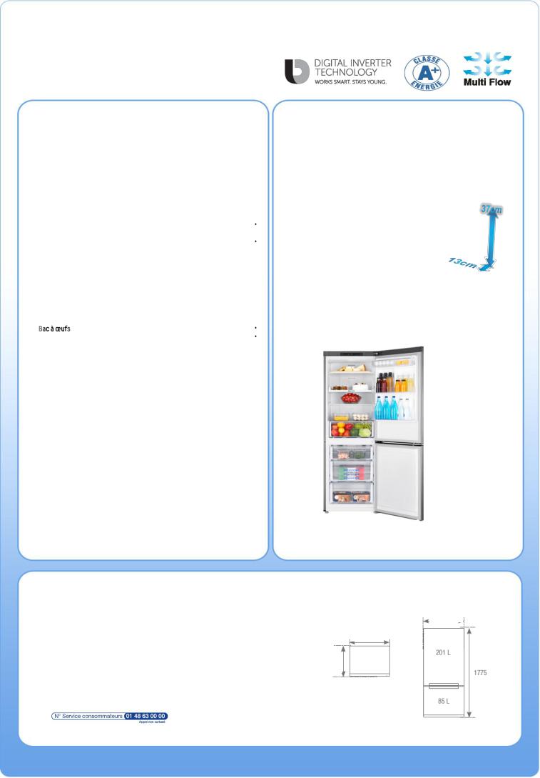 Samsung RB29HSR3DSA Product sheet