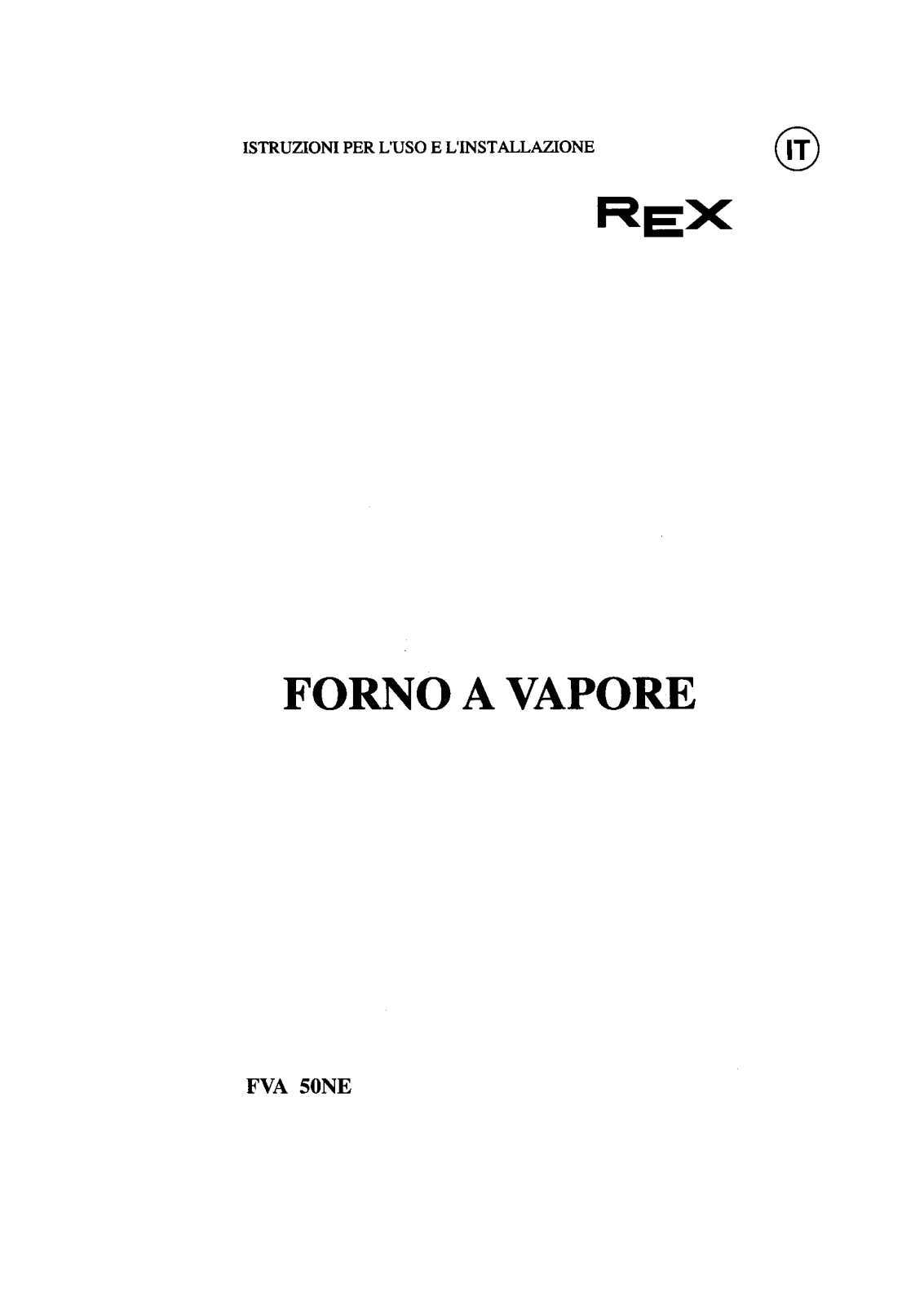 Rex FVA50NE User Manual