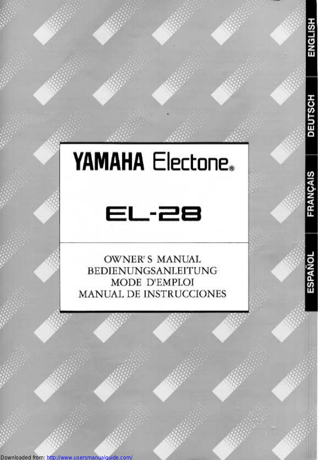 Yamaha Audio EL-28 User Manual