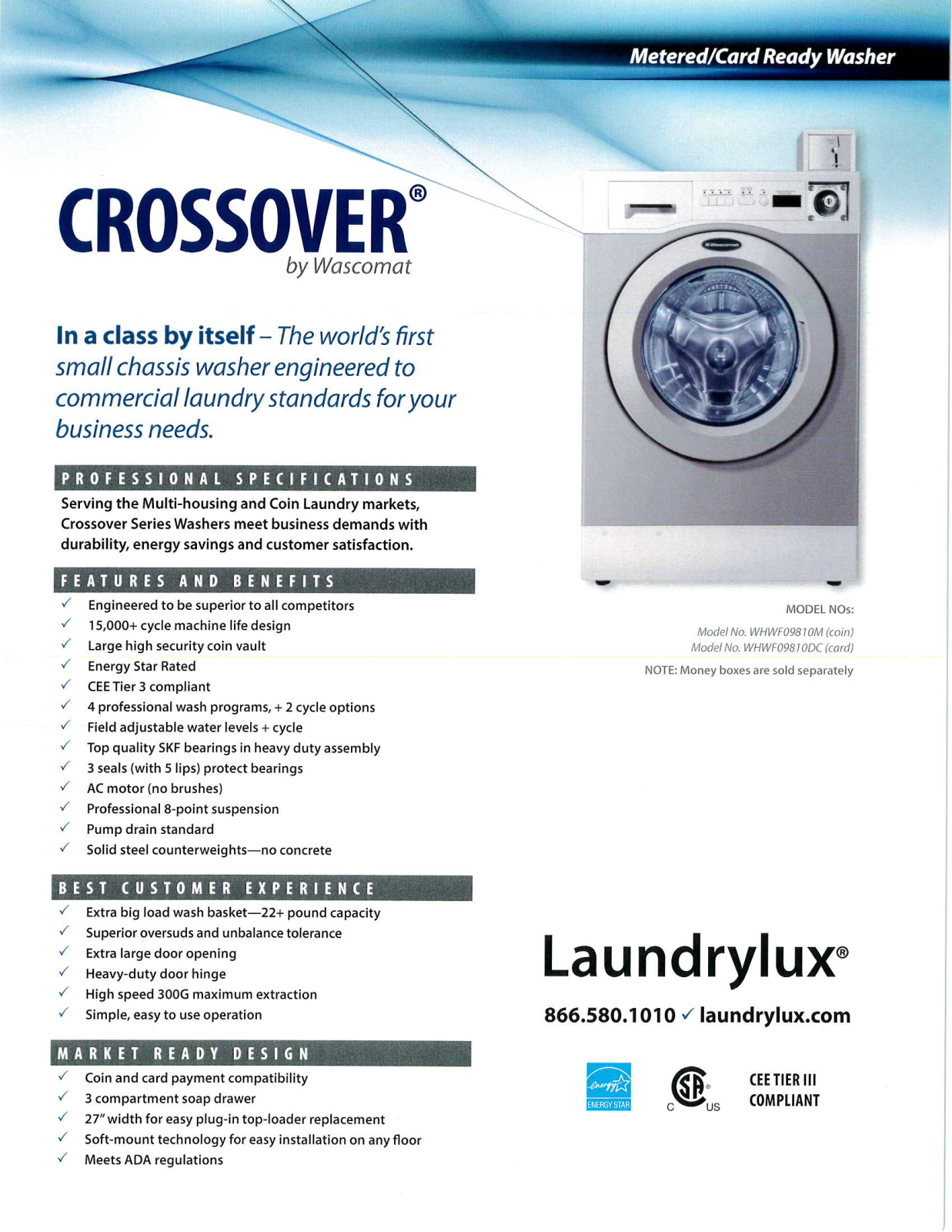 Crossover WHWF09810M Specifications