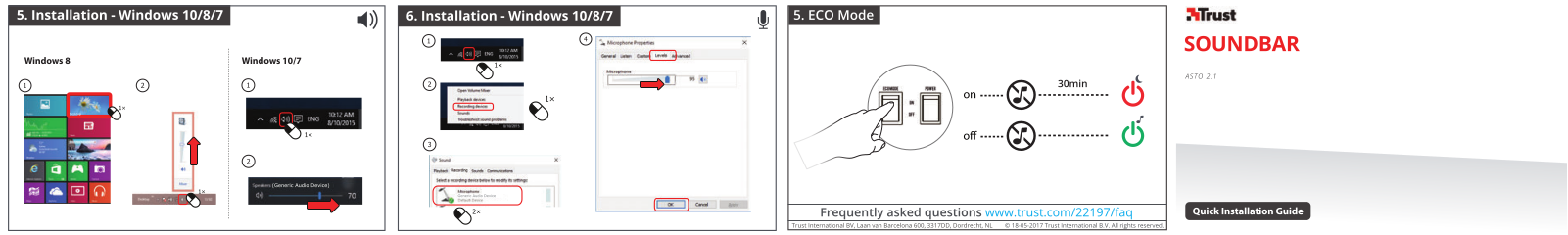 Trust Asto 2.0 Soundbar Speaker User manual