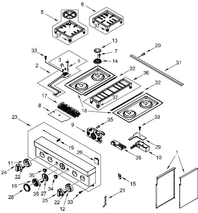 KitchenAid KFDC500JMB Repair Parts List