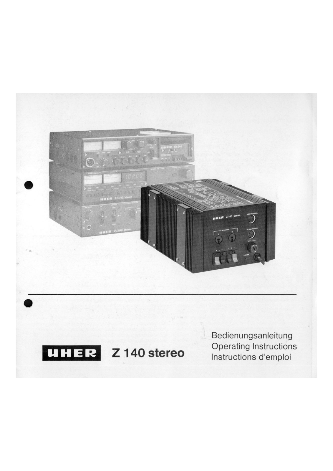 Uher Z-140 Owners manual