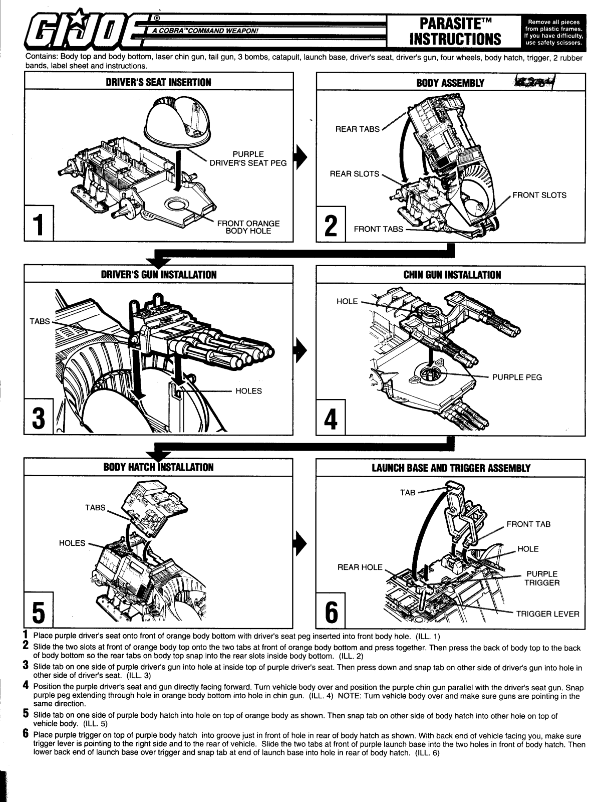 HASBRO GiJoe-Parasite Vehicle User Manual