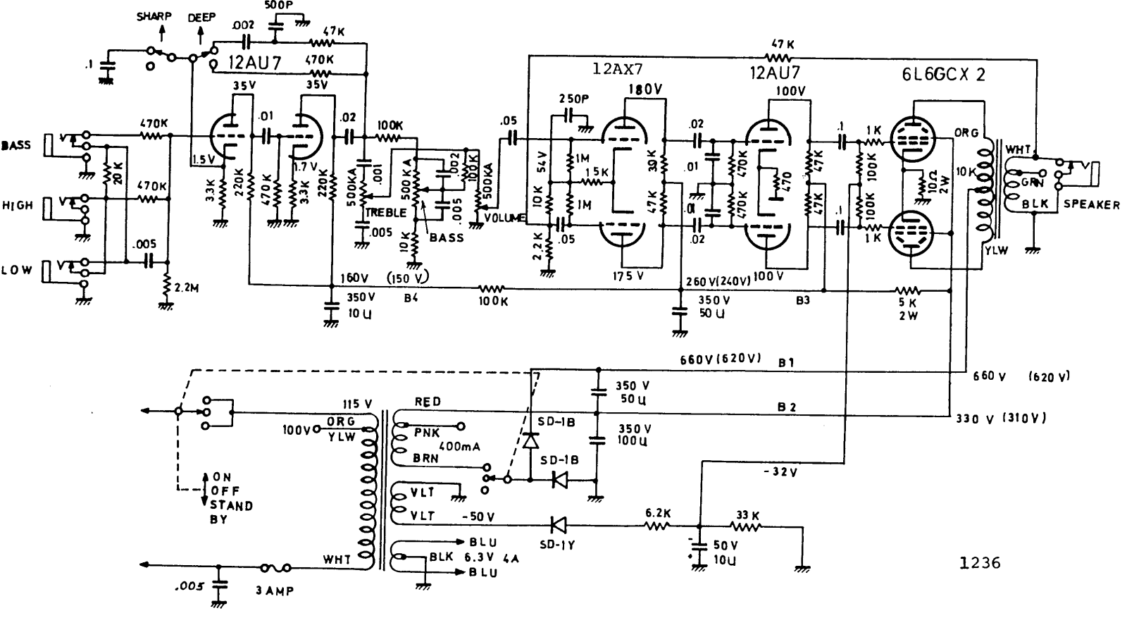 Univox u 1236 schematic