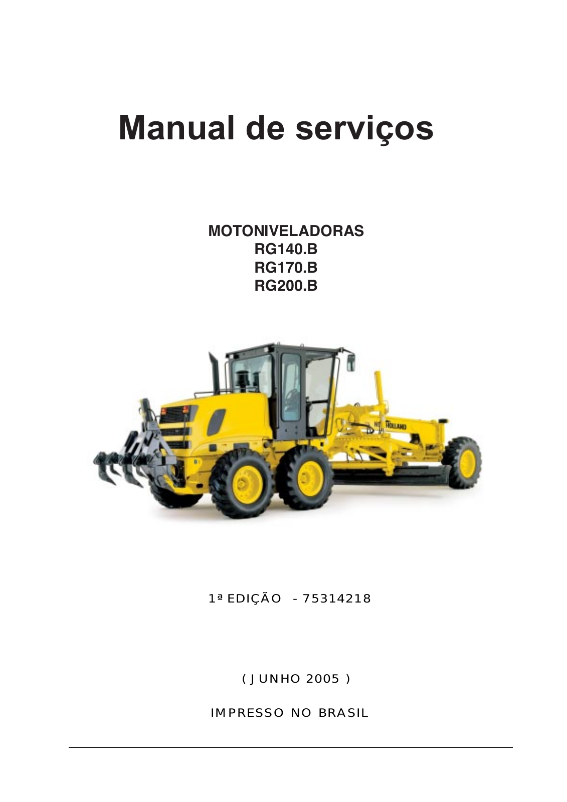 New Holland RG140.B, RG170.B, RG200.B Service Manual