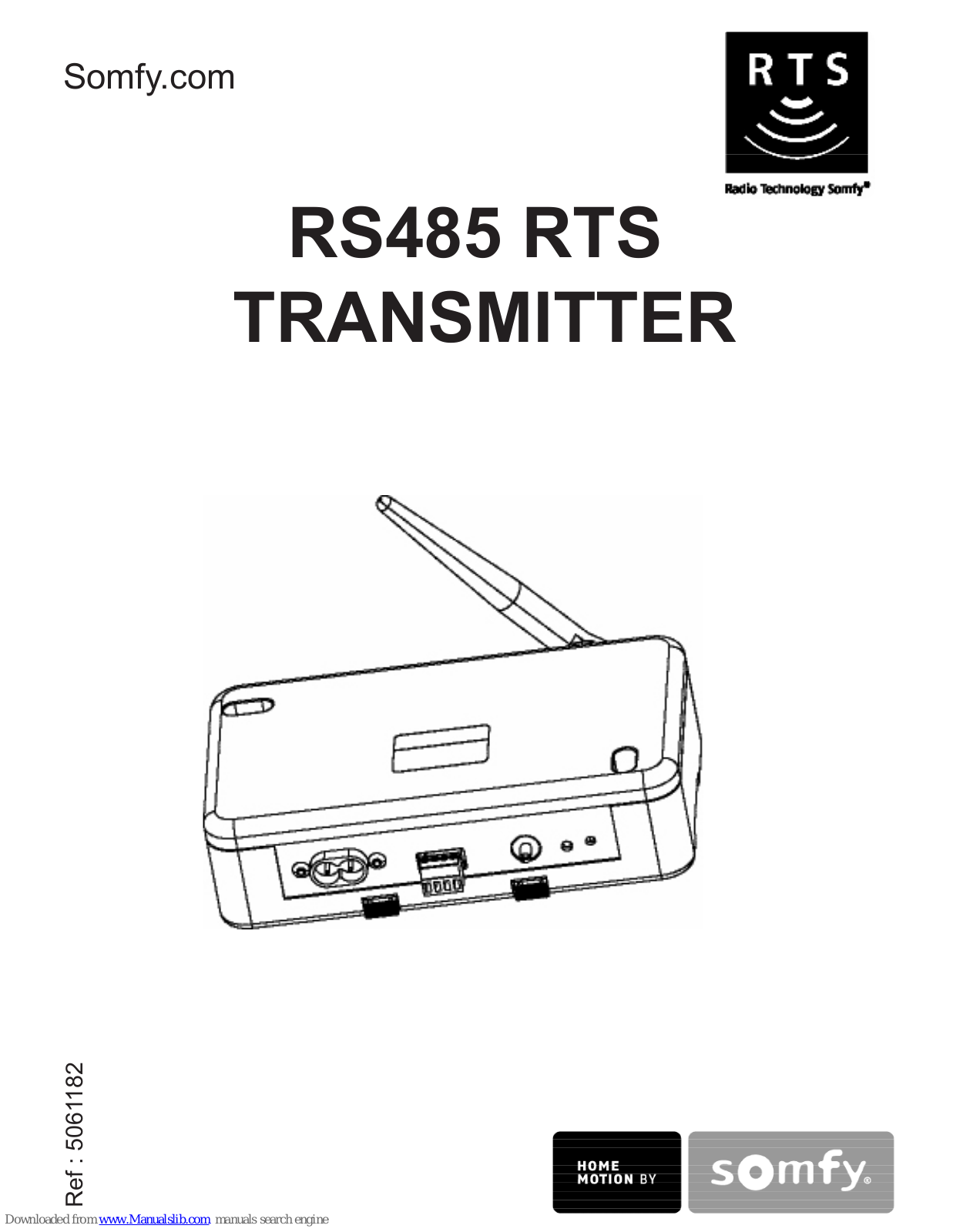 SOMFY RS485 RTS, 433 Installation Instructions Manual