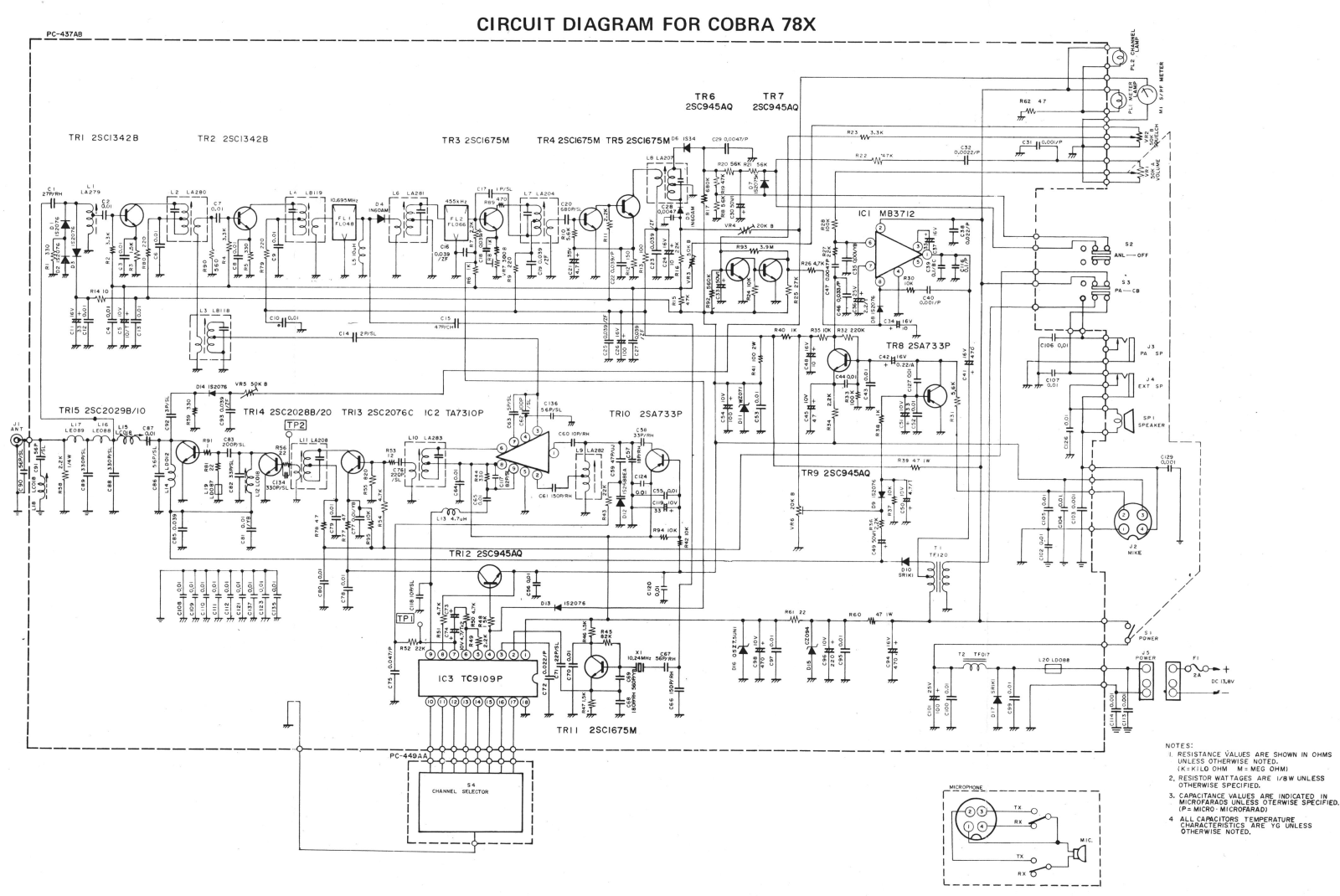 Cobra 78X Diagram