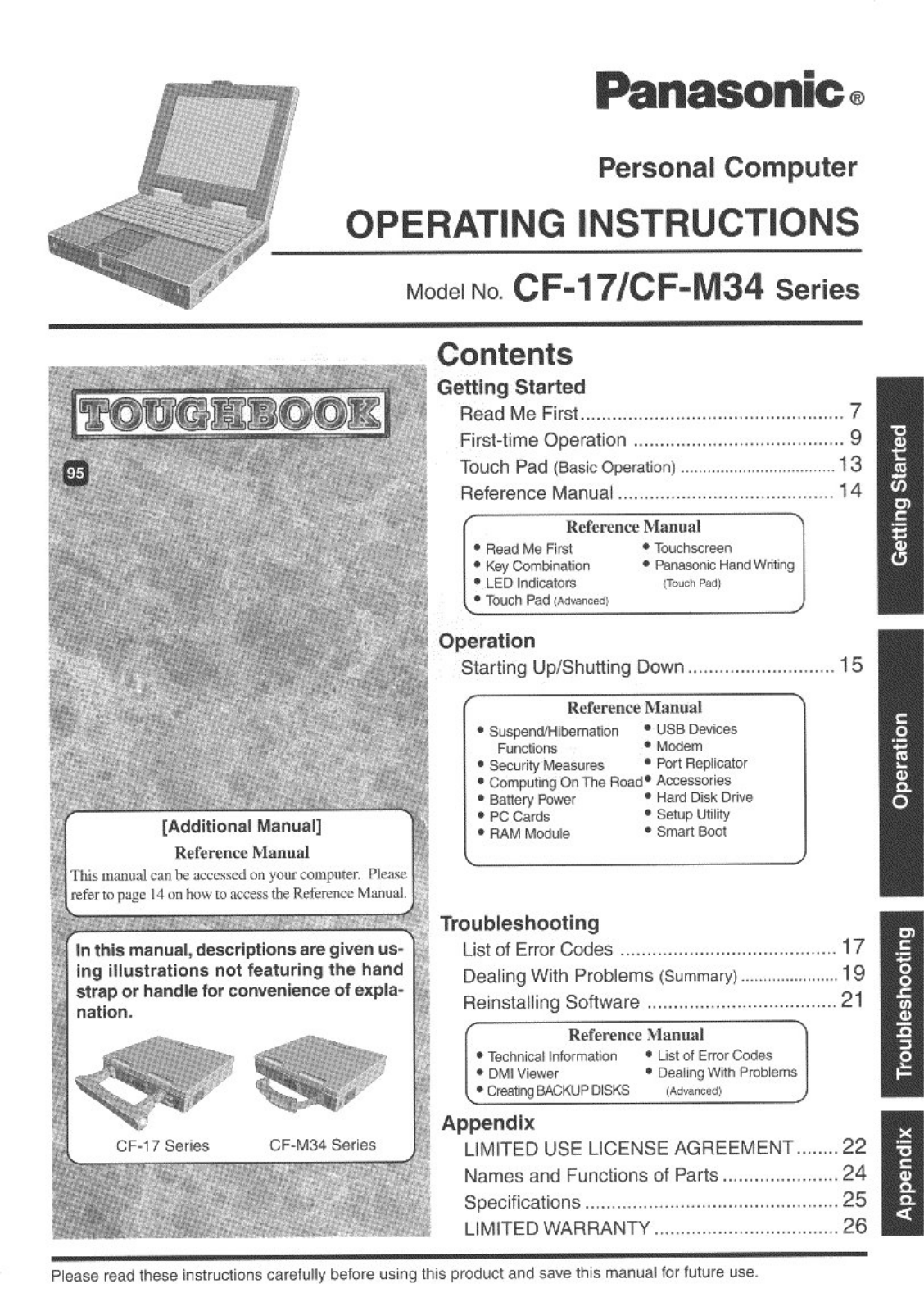 Panasonic CF-M34T42AAM User Manual