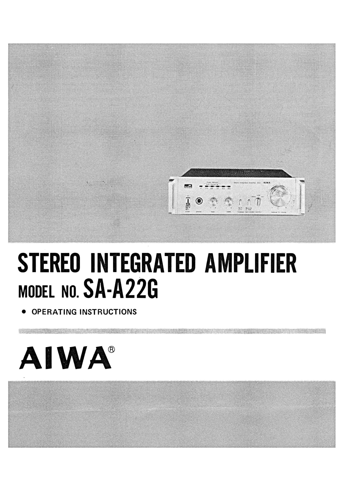 Aiwa SA-A22G Owners Manual