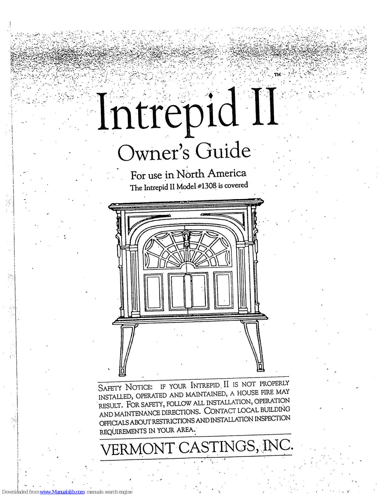 Vermont Castings Intrepid II 1308 Owner's Manual