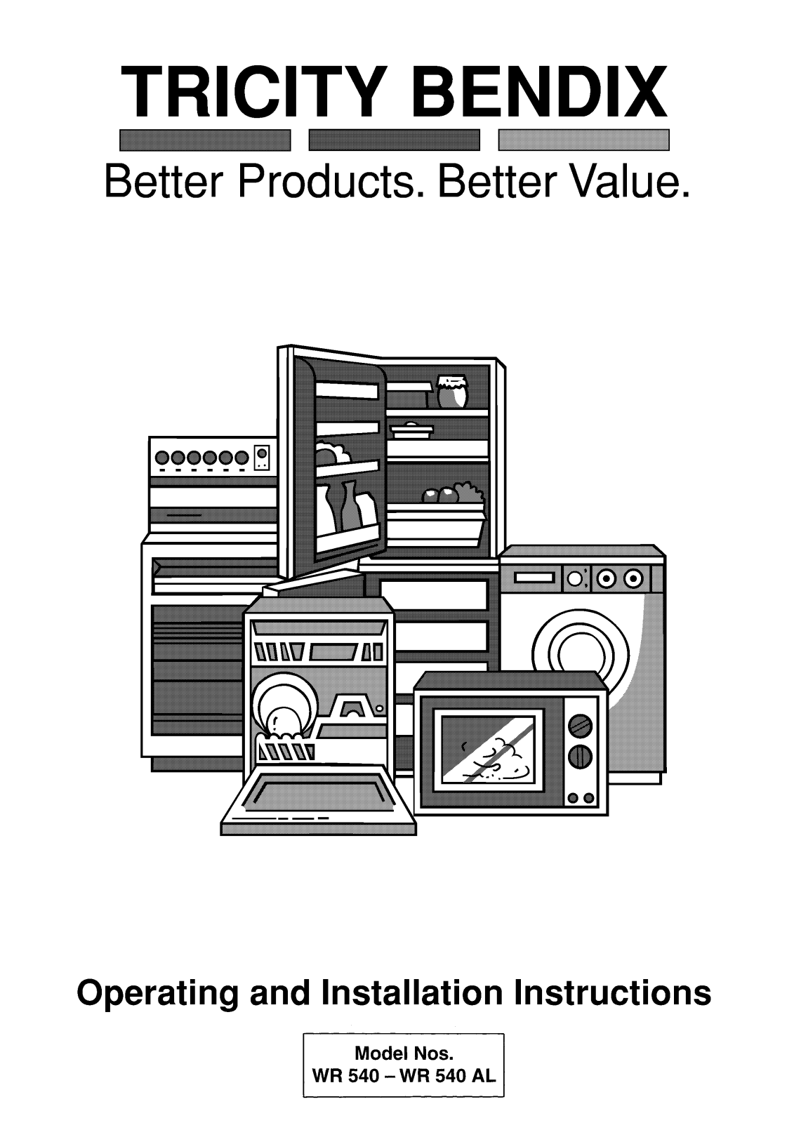 tricity bendix WR540A, WR540W User Manual