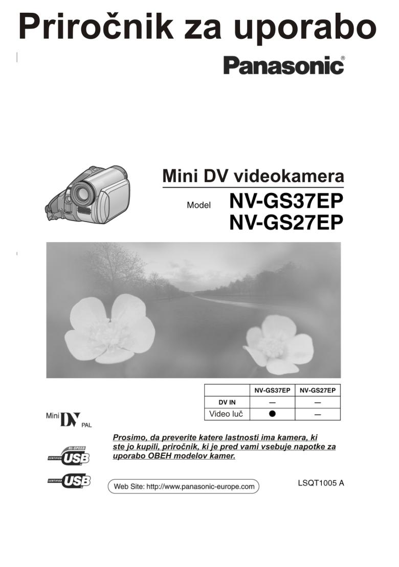 Panasonic NV-GS27EP, NV-GS37EP USER Manual