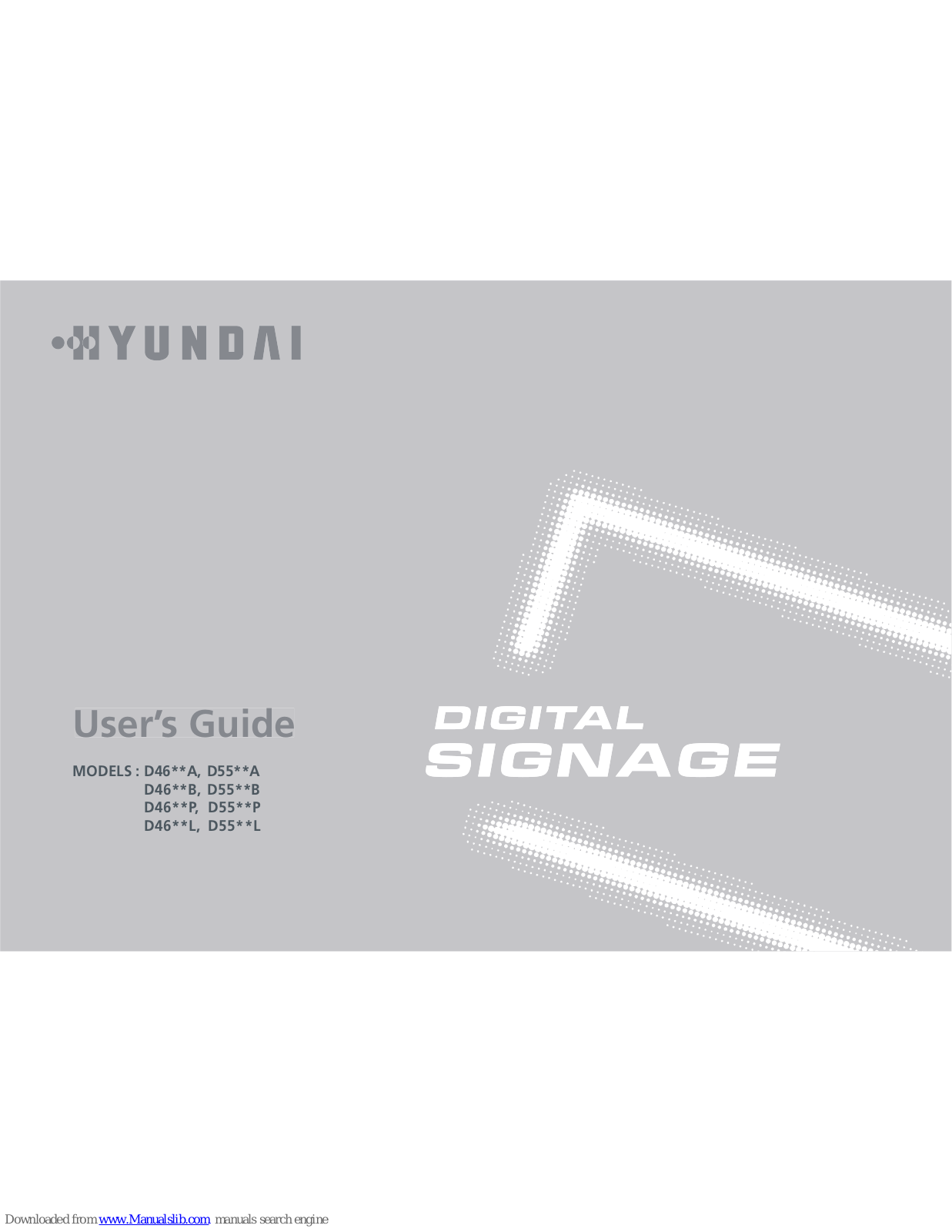 Hyundai D46**A, D46**P, D55**A, D55**P, D46**L User Manual