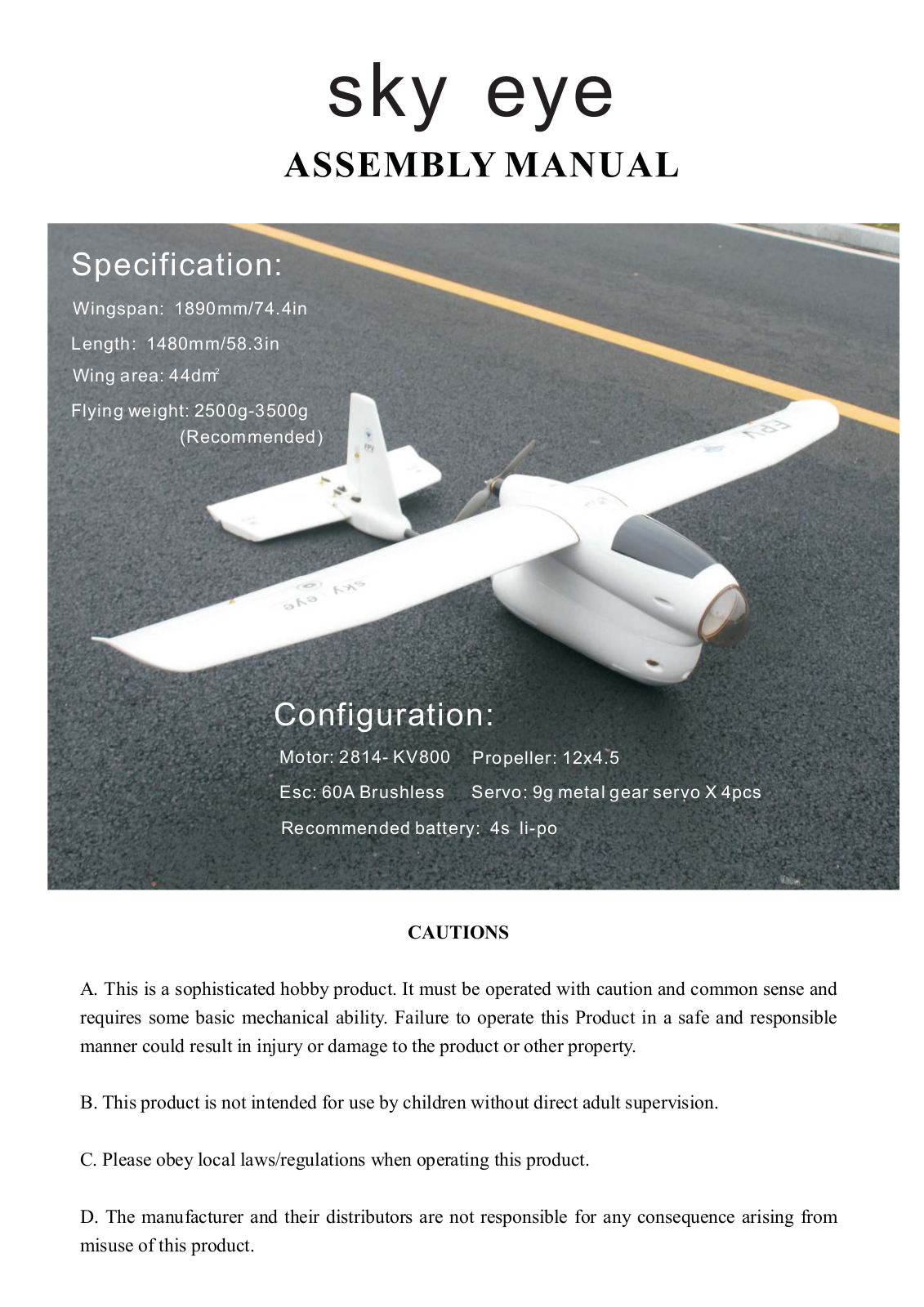 HobbyKing Sky Eye User guide - ManualMachine.com
