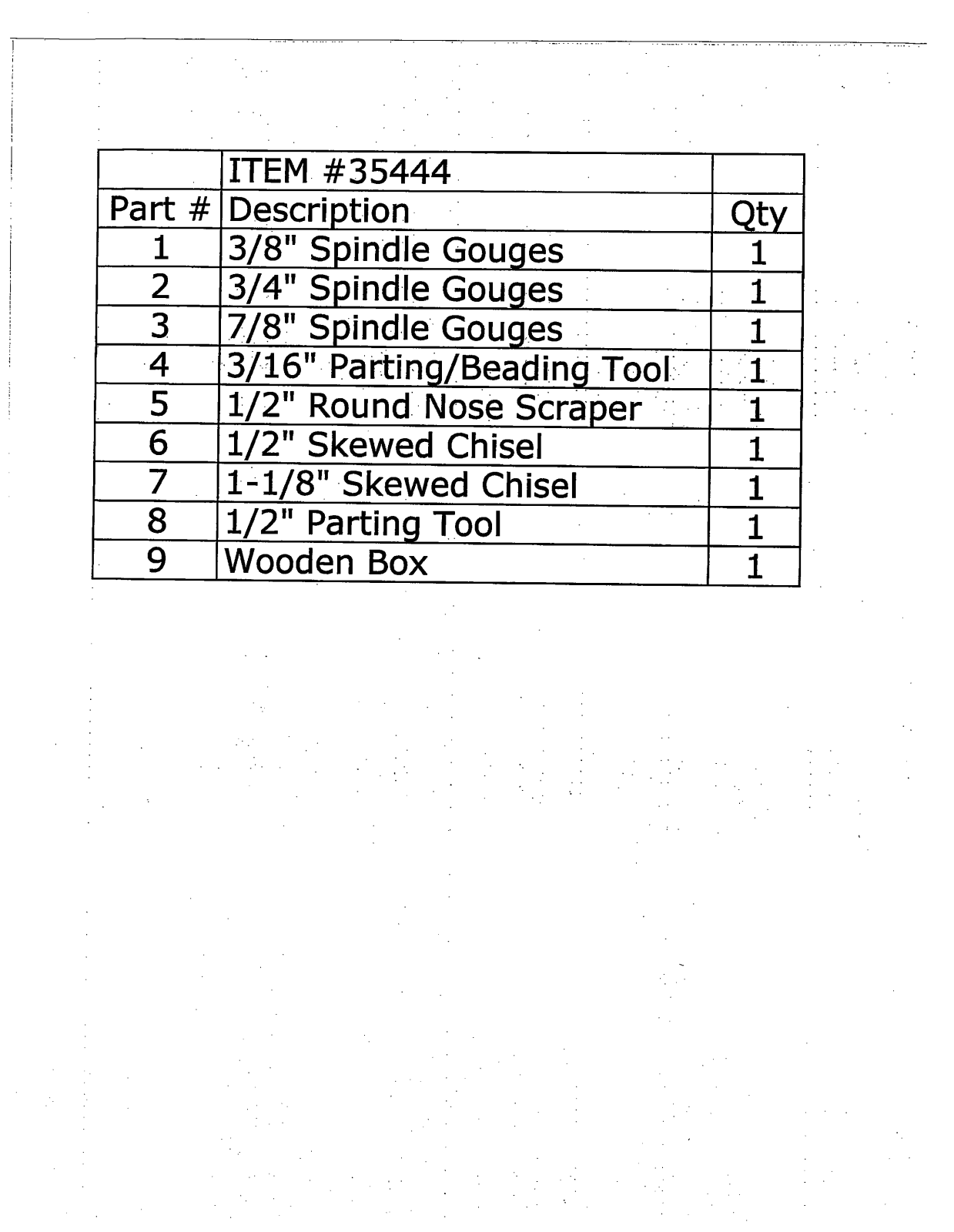 Harbor Freight Tools 35444 Product manual