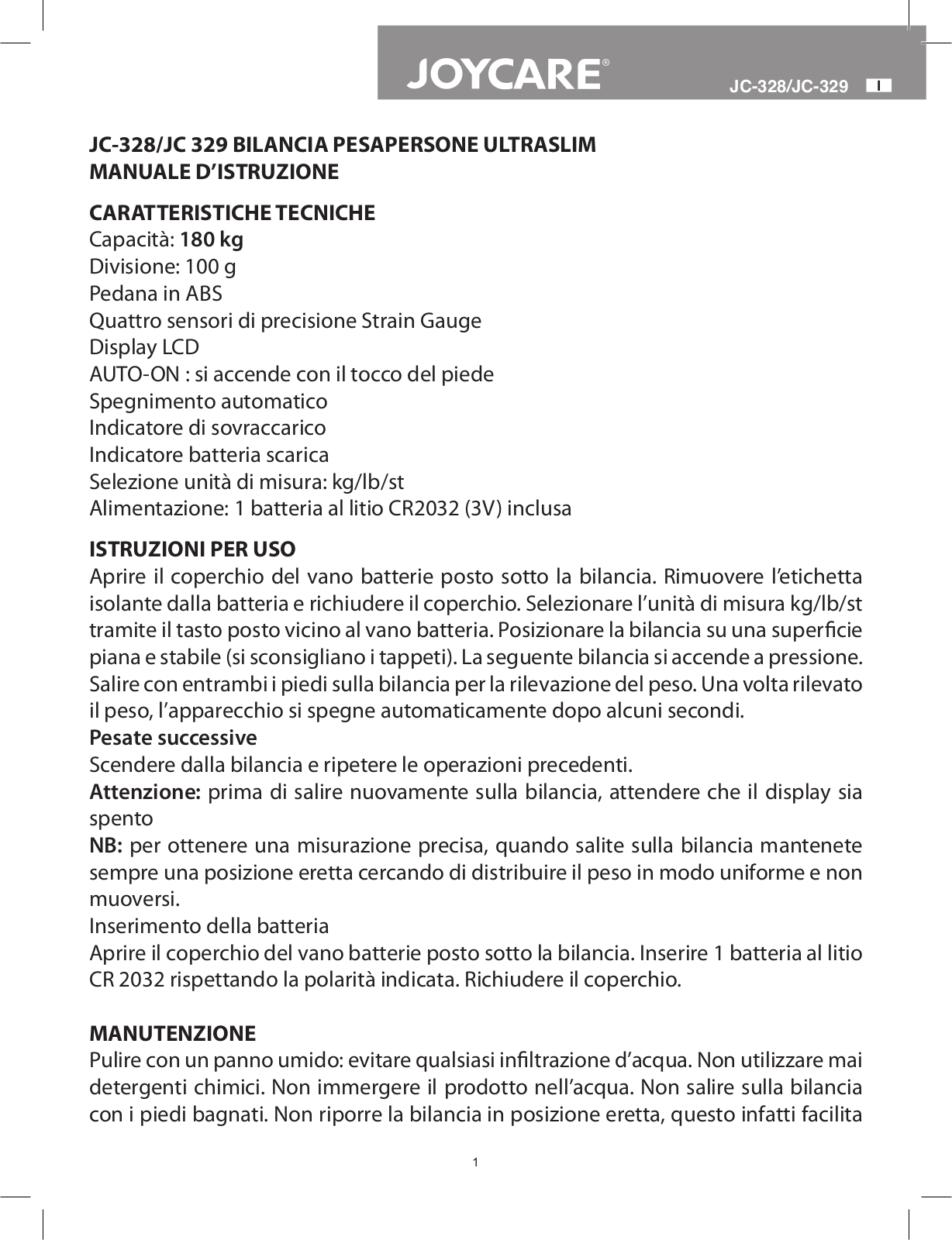 Joycare JC-329, JC-328 User Manual