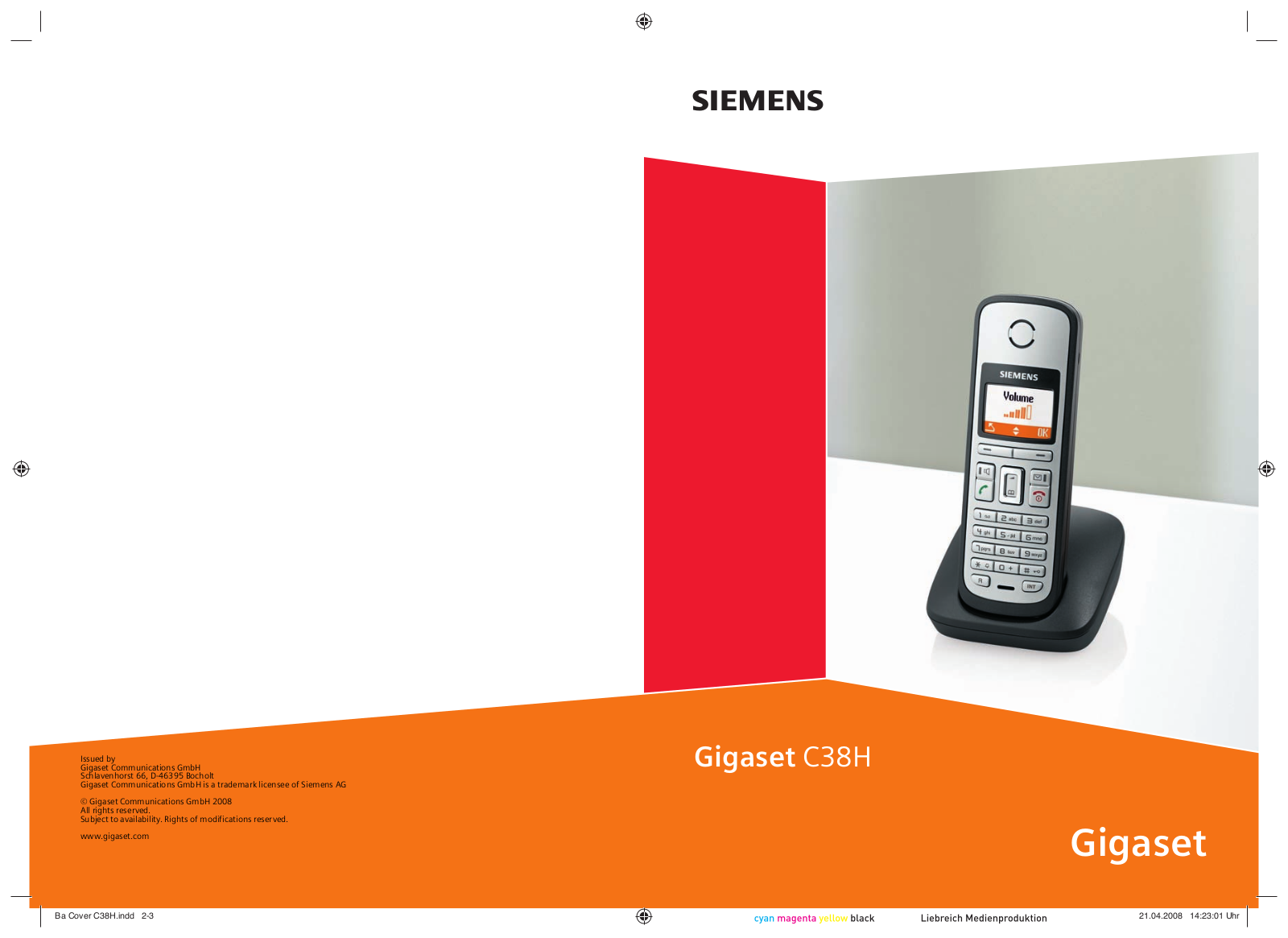 Siemens GIGASET C38H User Manual