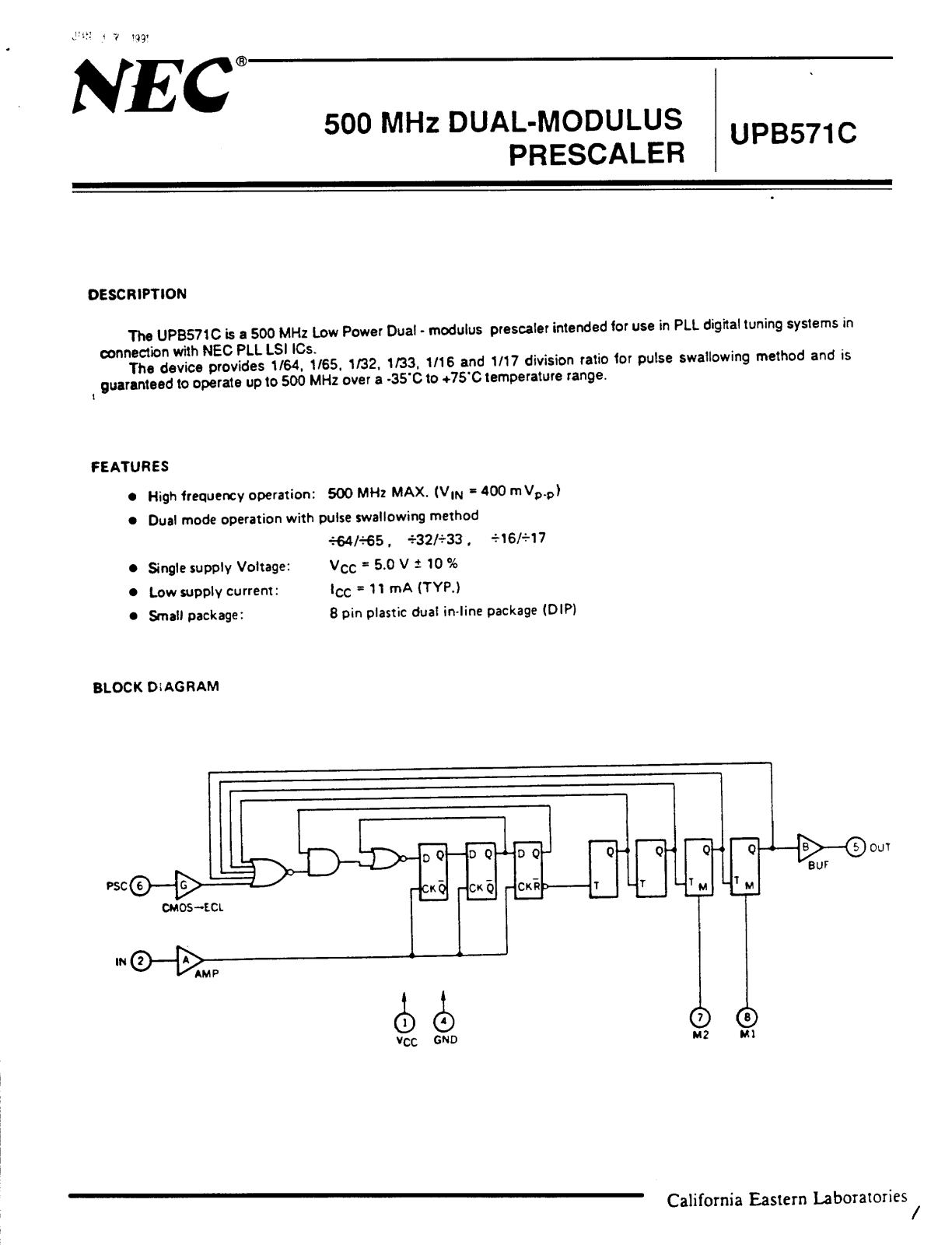 NEC UPB571C Datasheet