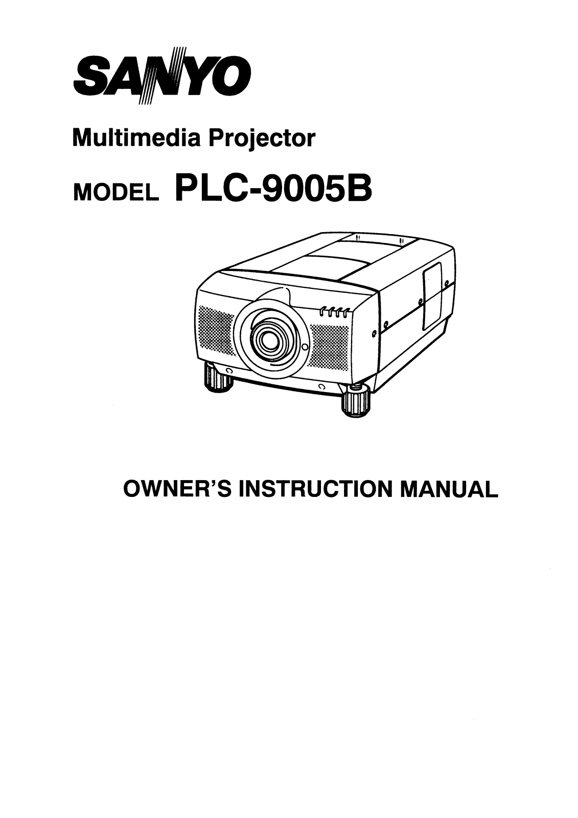 Sanyo PLC-9005B Instruction Manual