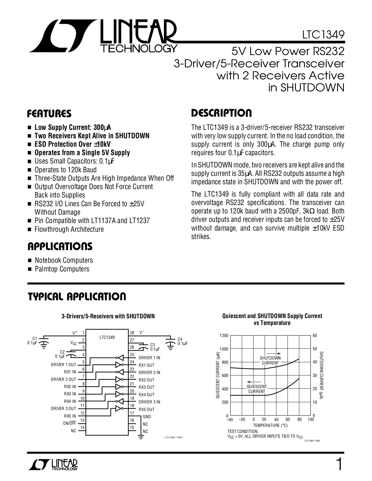 Linear Technology LTC1349 Datasheet