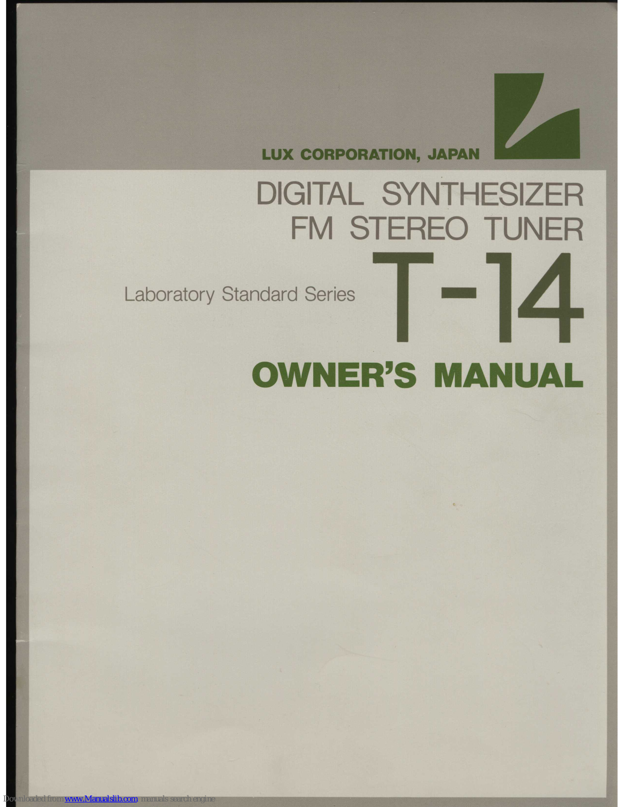 LUX T-14 Owner's Manual