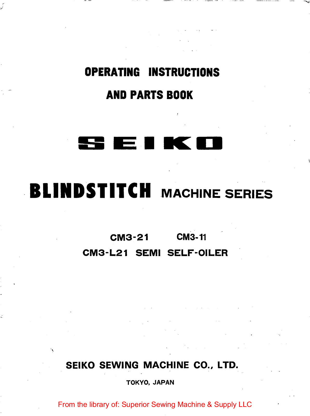 Seiko CM3-11, CM3-21, CM3-L21 User Manual - ManualMachine.com