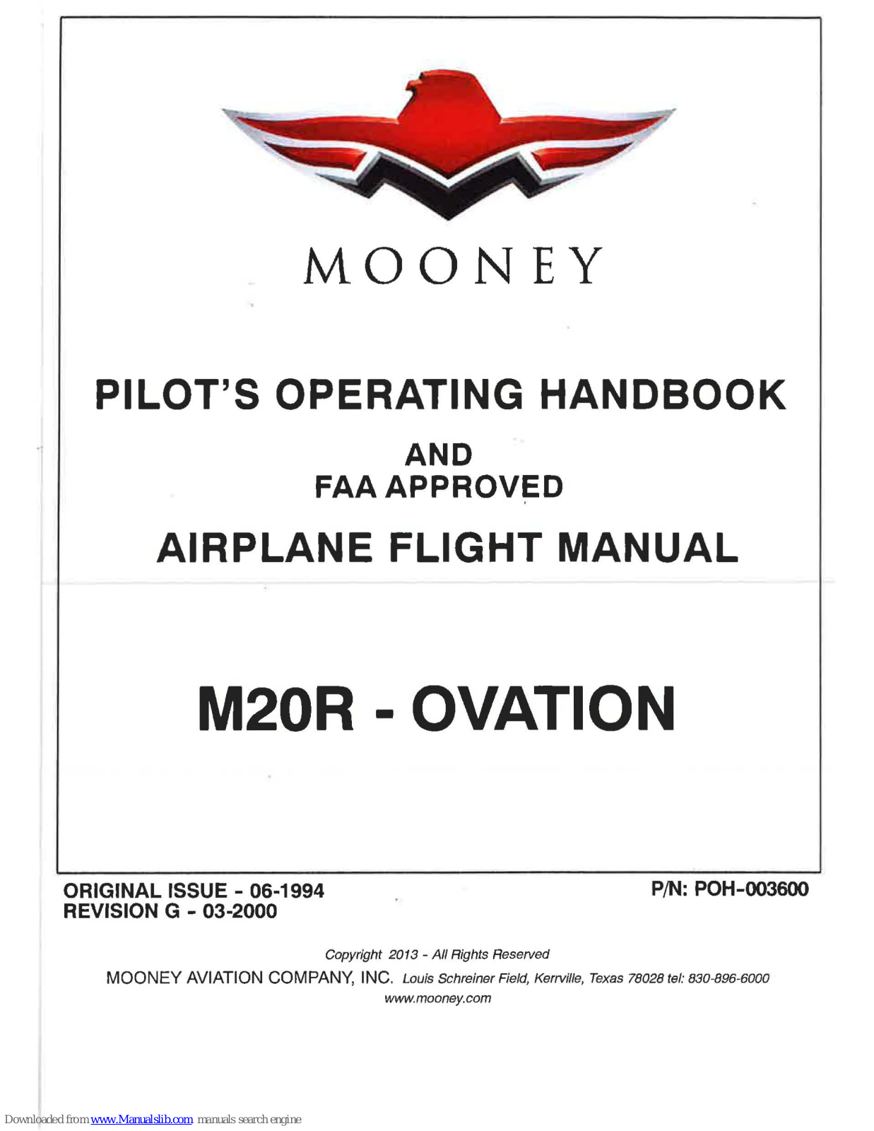 Mooney M20R - Ovation Flight Manual