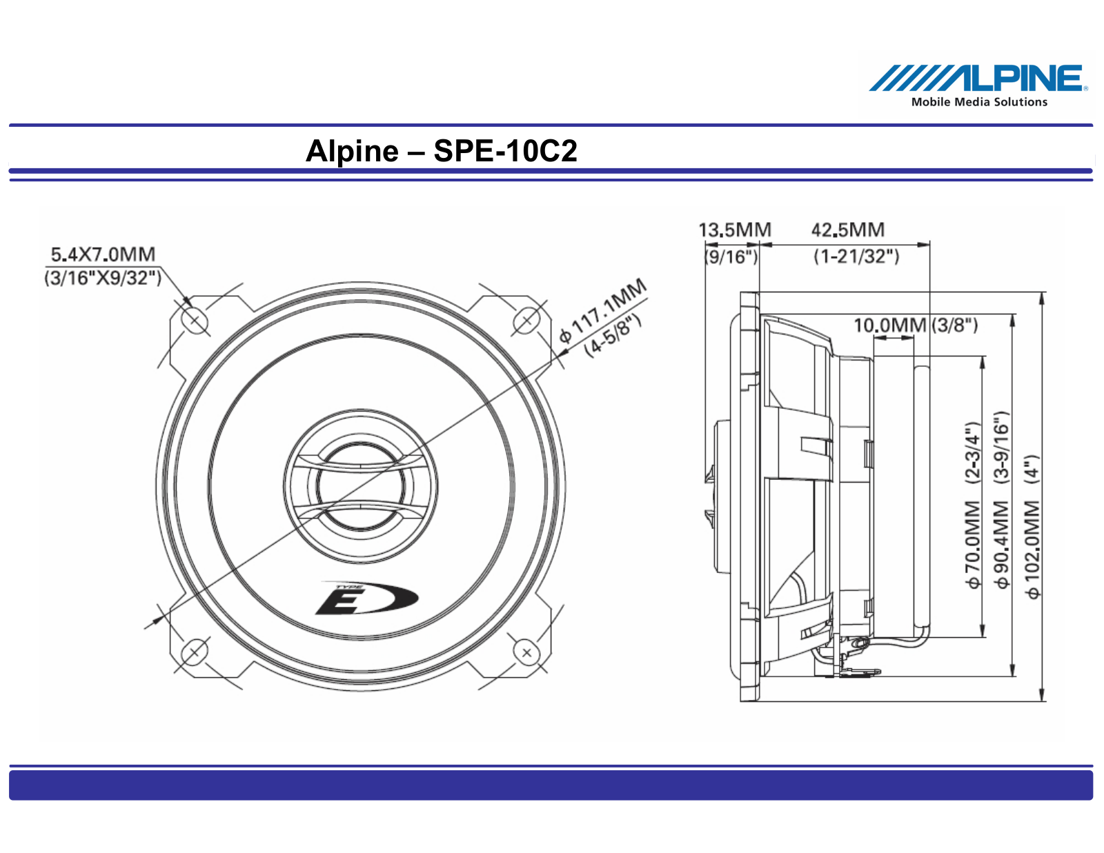 Alpine SPE-10C2 User Manual