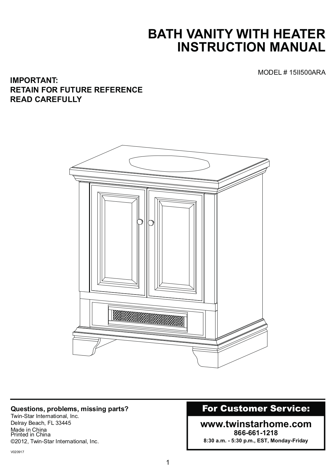 Twin Star 15II500ARA RF User Manual