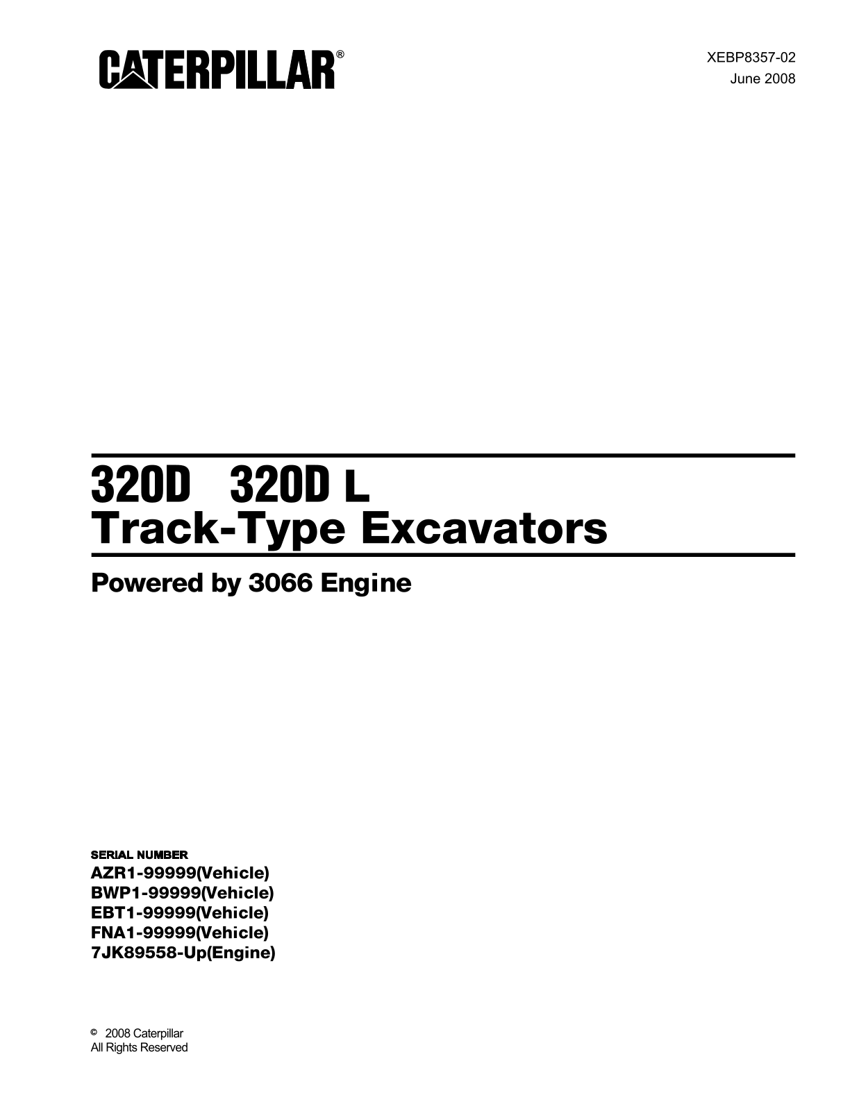 CAT 320D, 320D L User Manual