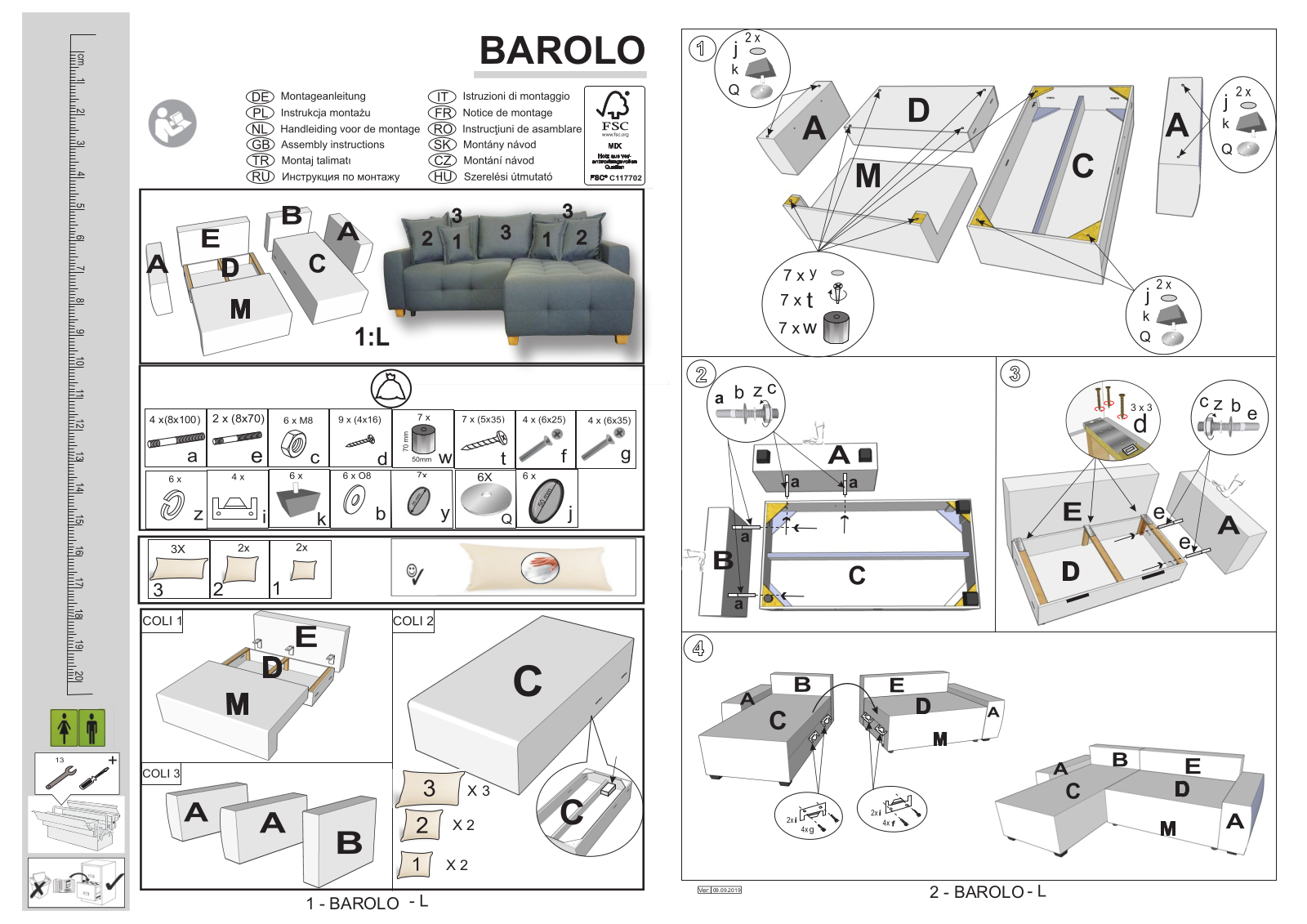 Home affaire Barolo Assembly instructions