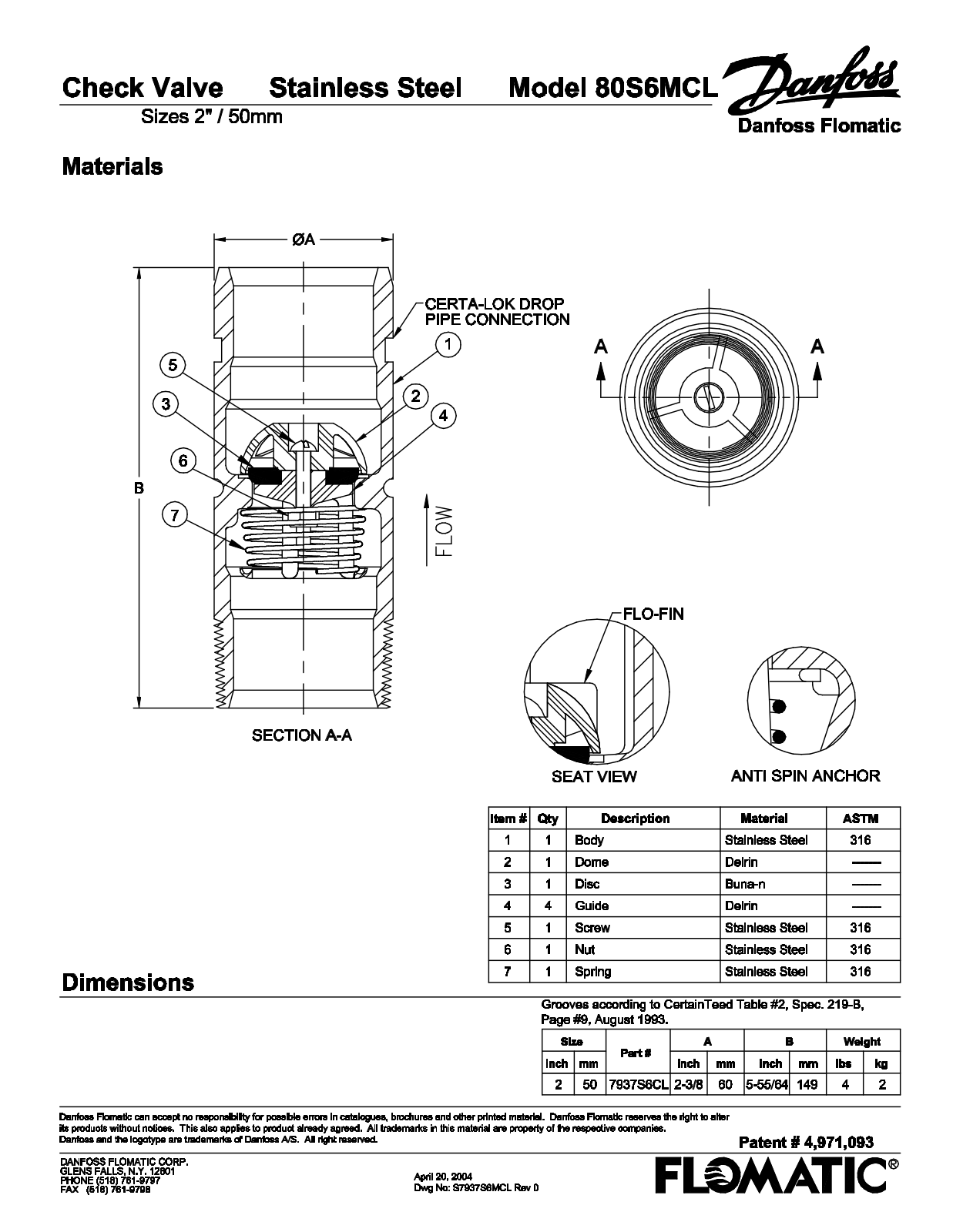 Flomatic 80S6MCL Shematics