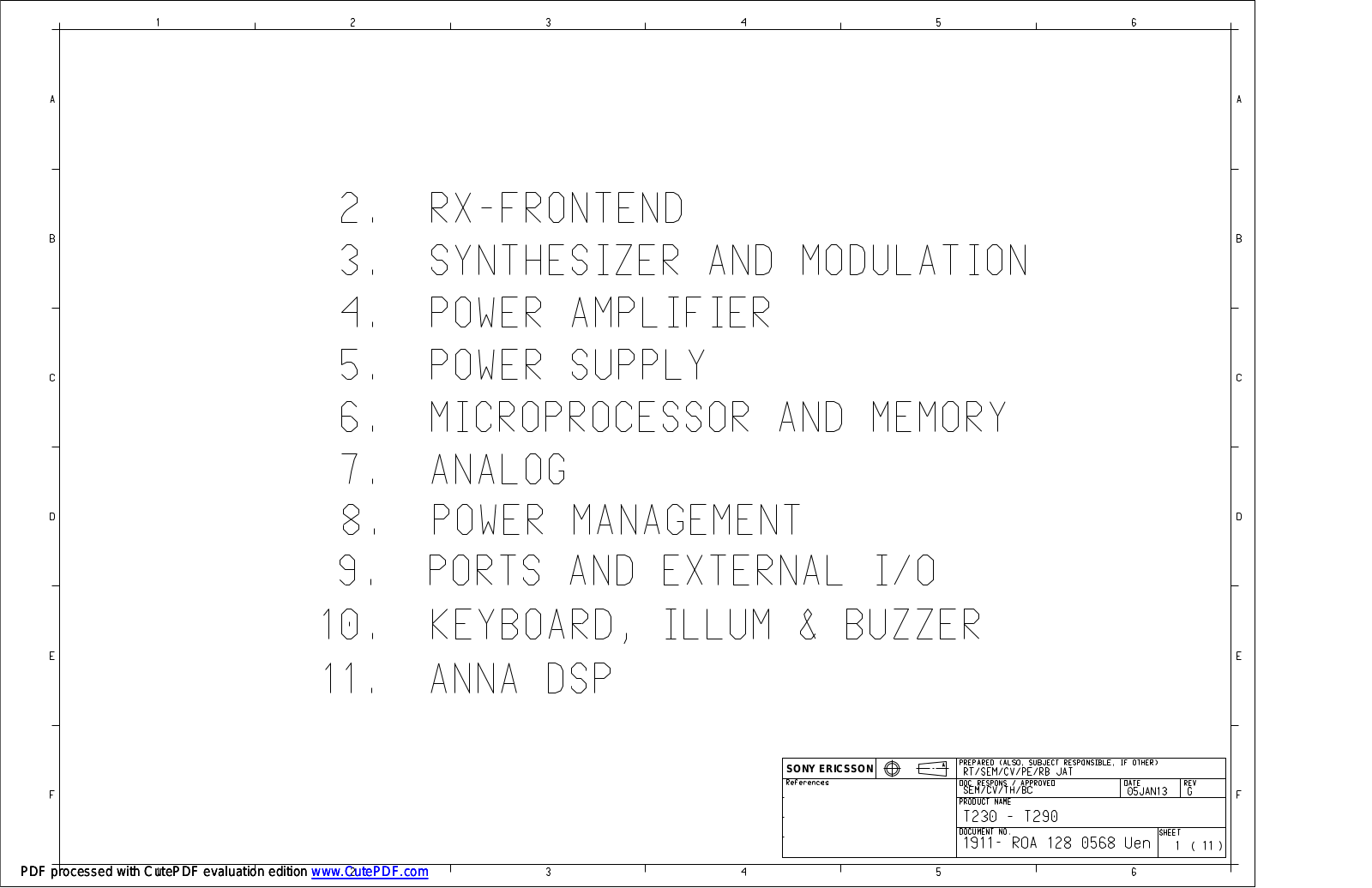 SE T230, T290 Schematic