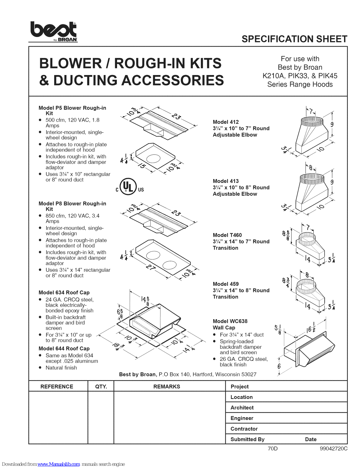 Best 412, 412,413,T460,459,WC638,644,634,P8,P5, 413, 459, 644 Specification Sheet - ManualMachine.com