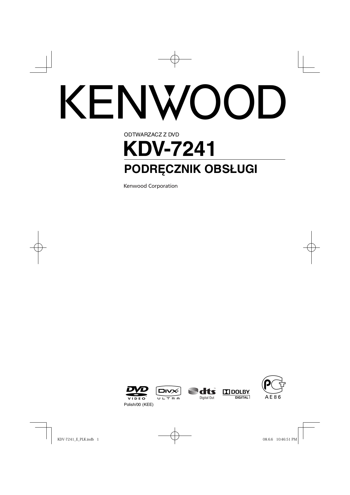 Kenwood KDV-7241 User Manual